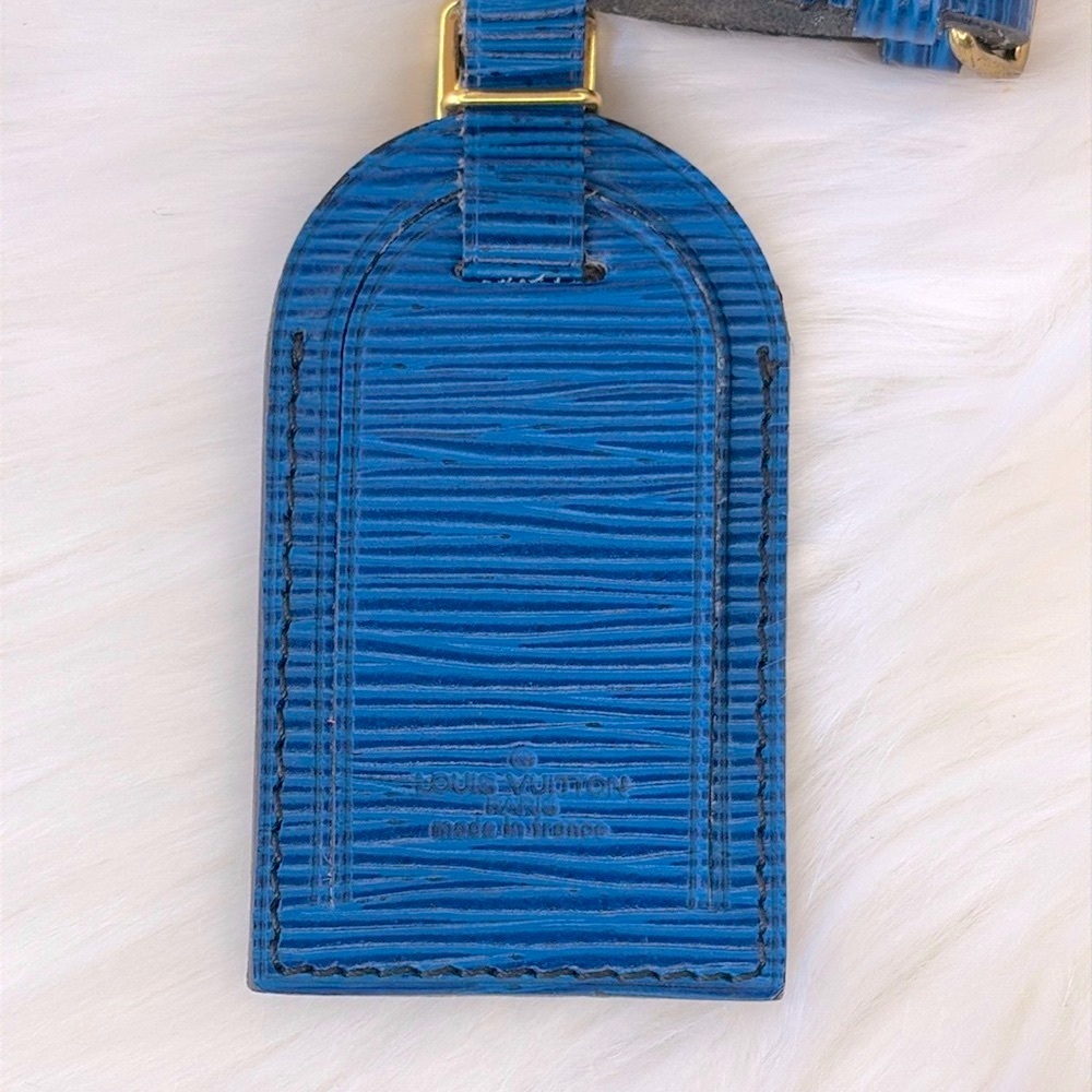Louis Vuitton Blue Epi Luggage Tag & Poignet - Picture 3 of 8